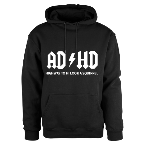 ADHD hoodie svart unisex